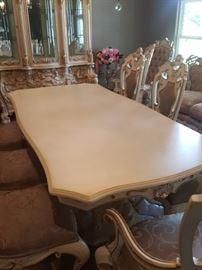 Italian style table with 8 chairs