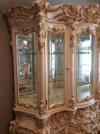 Italian style china cabinet. I also have a table to match this with eight chairs