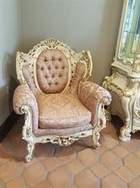 Italian sofa chair. I also have a three piece set that matches this with new upholstery