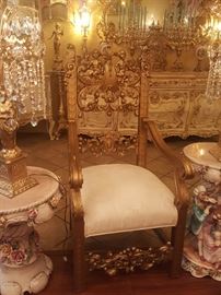 French Rococo Throne chairs I have a pair of these