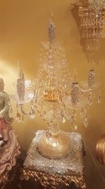 Crystal chandelier lamp custom designed with real crystal