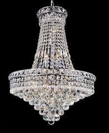 Silver crystal chandelier with Savoy ski crystals