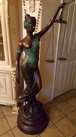 Bronze signatured statue over 5 feet tall