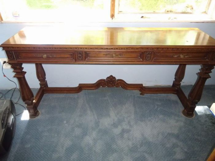 Library Table with Drawers     https://ctbids.com/#!/description/share/25643