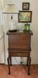 Conant Ball Liquor Cabinet with Waterford Square Bowl 
