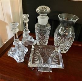 Tiffany Candlesticks, Waterford, Orrefors, 