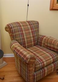 BUY IT NOW! $200 - Plaid Upholstered Armchair by Century Furniture