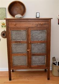 BUY IT NOW! $500 - Antique Pie Safe with Punched Tin Inserts (approx. 37" L x 17" W x 55" H)