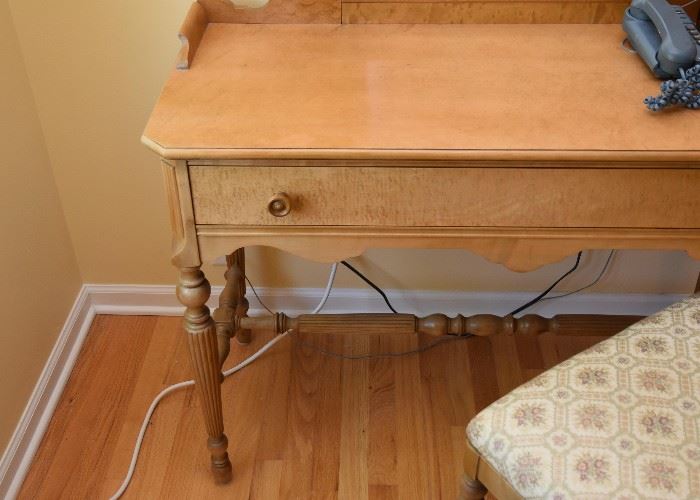 BUY IT NOW! $350 - Bird's Eye Maple Vanity with Bench (approx. 44" L 19" W x 66" H) 