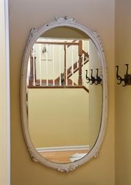 BUY IT NOW! $150 - Antique Chippy White Wall Mirror (approx. 60" L x 36" W)