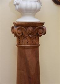 Small Wooden Pillar Pedestal