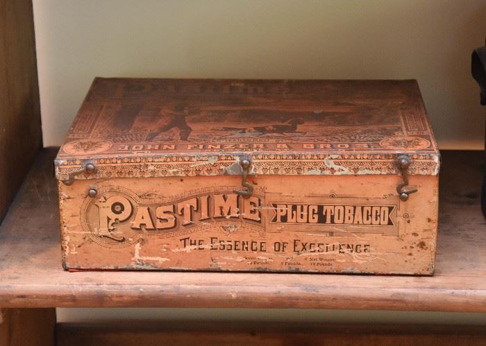Antique / Vintage Pastime Plug Tobacco Tin