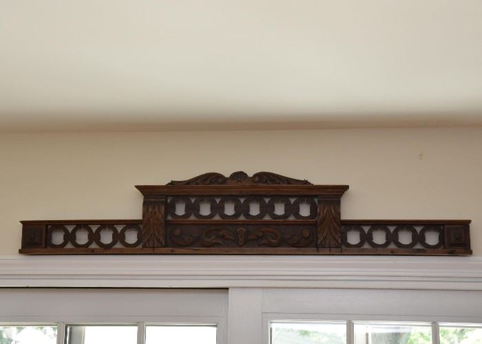 Wood Carved Architectural Piece / Pediment