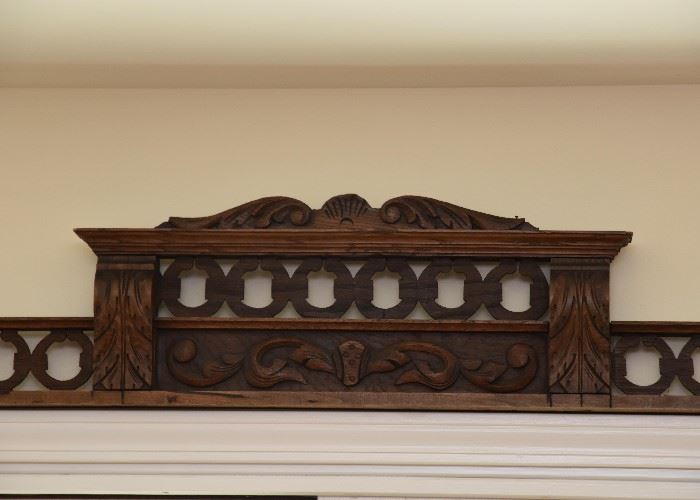 Wood Carved Architectural Piece / Pediment