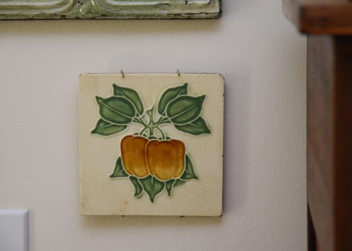 Yellow Pepper Tile Wall Hanging