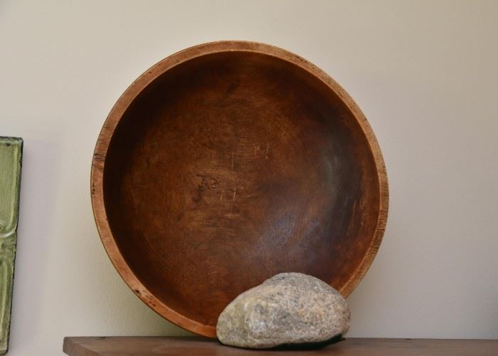 Primitive Wood Dough Bowl