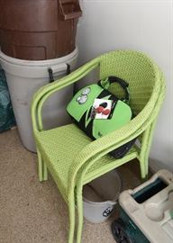 Pair of Lime Green Garden Chairs