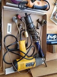 Chicago Electric Impact Drill, B & D Electric Drill, and Drill Bits
