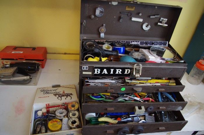 tool box w/ assorted tools