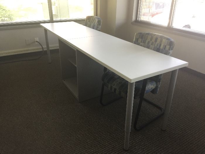 Teknion Work Table with pedestal - four available