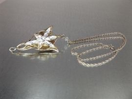 Sterling Silver Necklace and Elvish Pendant
