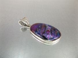 Sterling Silver Druzy Crystal Pendant
