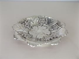 Sterling Silver Poole Grape Leaf Dish
