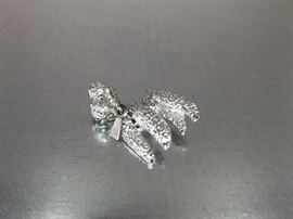 Sterling Silver Poodle Brooch Signed Alice Caviness
