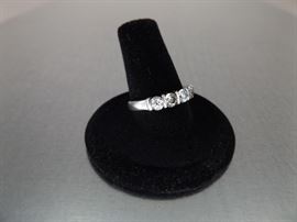 Sterling Silver Size 8 Cubic Zirconia Ring
