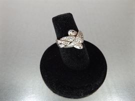 Sterling Silver Size 5 Snake Puzzle Ring
