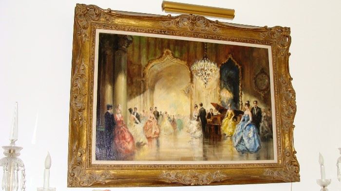 Victorian ballroom Painting by Jean Guyard (1917-2010)