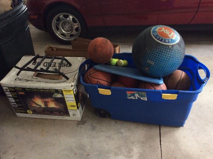 many sporting and gaming items from bags, balls, darts to board games and balls