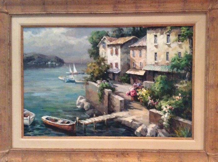 beautiful coastal scene painting