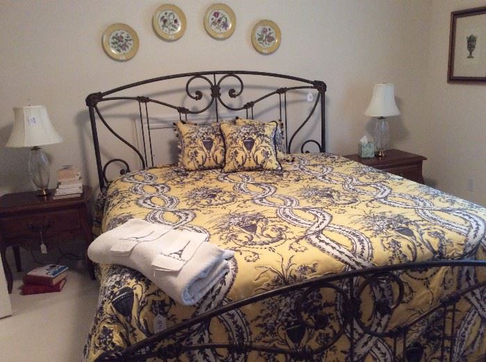 Bedding Sold Table and Night Stands Available 