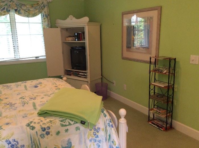 Decorative prints, armoire, tv, DVD player and more out of child's bedroom