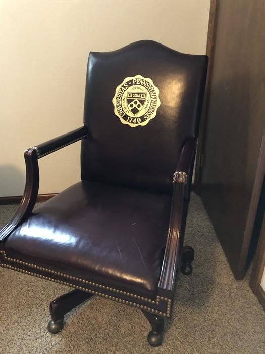 University of Pennsylvania Leather Office Chair