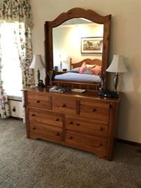 Pine Bedroom Set with King Bed