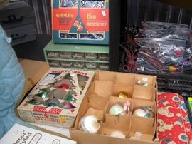 Vintage Christmas Lights & Ornaments 