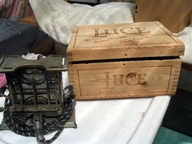 Vintage Toaster, Wood box