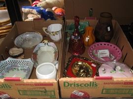 Dishes, Glass bell, etc.