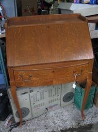Beautiful Small Oak Drop Front Desk  
