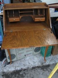 Beautiful Small Oak Drop Front Desk  
