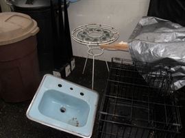 Blue Sink, Wire Table,