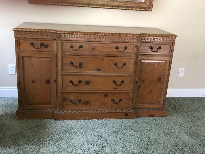 A third piece of Drexel, The Pine Group furniture, this chest is larger than the first, again has that same rustic chic feel.
