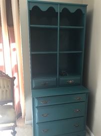 Teal/blue painted hutch