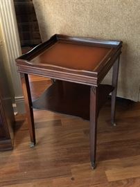 Vintage Leather Top Table