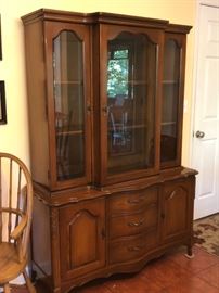 Vintage Small French Provencial China Cabinet