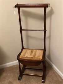 Vintage Valet with rush bottom seat