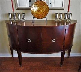 Ethan Allen dining table, chairs and matching buffet