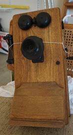 Wooden wall telephone
